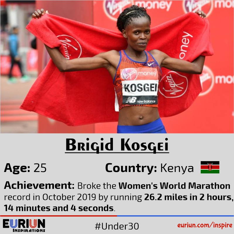 Brigid Kosgei – Women’s World Marathon Record Holder – October 2019