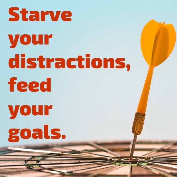 Starve your distractions, feed your goals