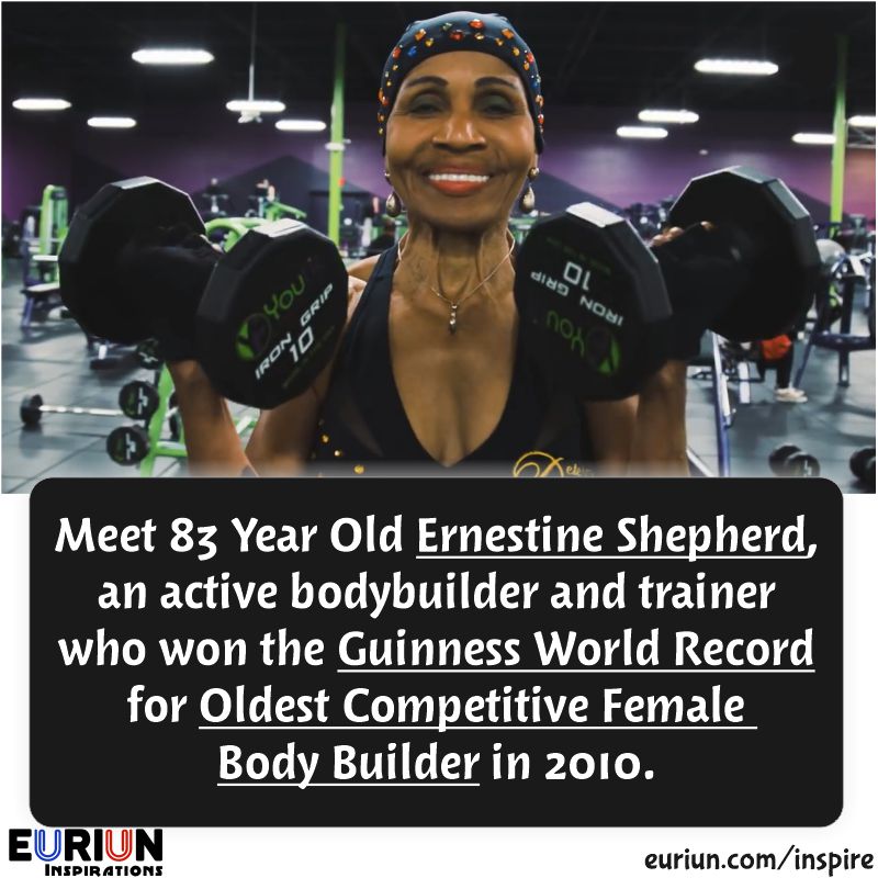 Meet 83 Year Old Ernestine Shepherd, an active bodybuilder and trainer
