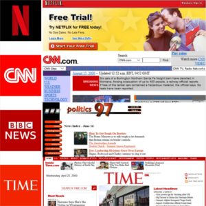 30 Years of the Web - Entertainment & News Websites - Then vs. Now